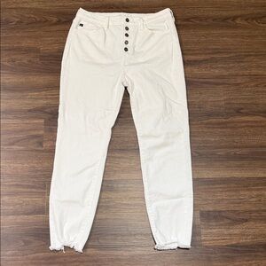 Women’s KanCan White Button-Fly Jeans Size 13/30